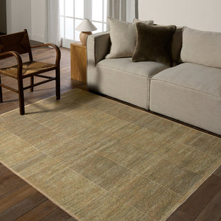 Label J Saith EDA06 Striped Green Area Rug, 6'x9'