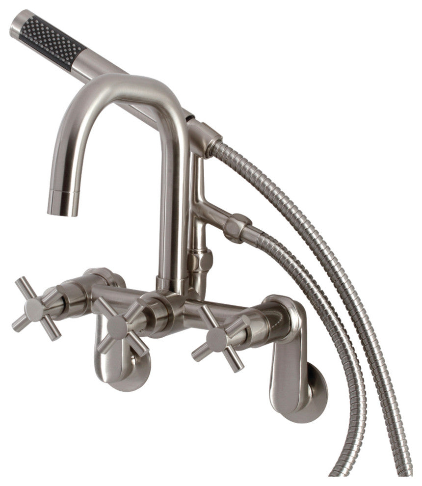 AE8458DX Wall Mount Clawfoot Tub Faucet, Brushed Nickel