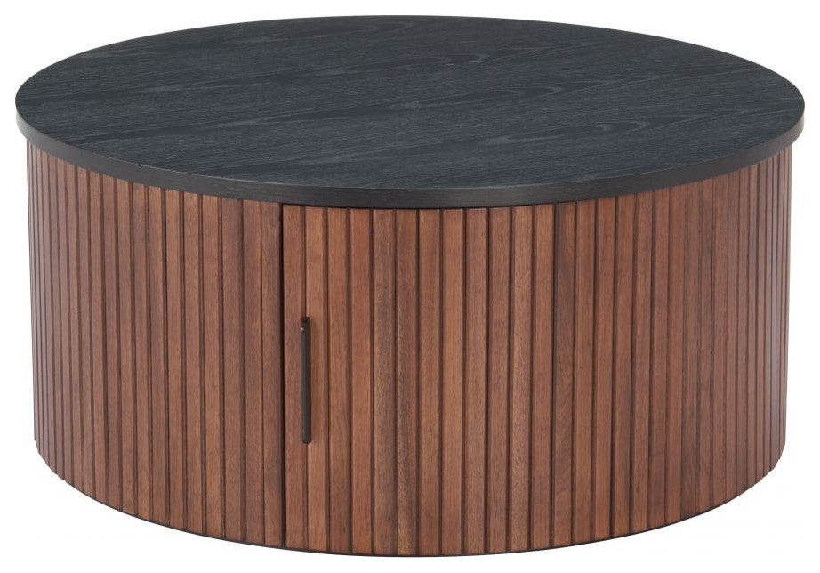 Nejaus Black And Walnut Coffee Table