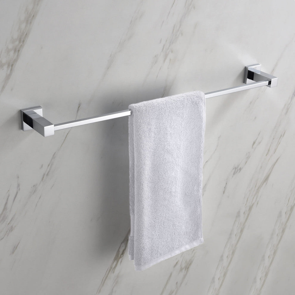 Cube 24" Bathroom Towel Bar KBA1504, Chrome