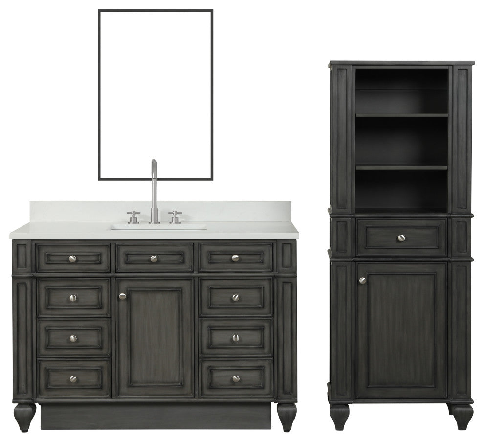 Winston 48" Single Vanity, Gray