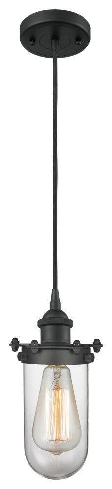 INNOVATIONS LIGHTING 516-1P-BK-CE231-CL-LED Kingsbury Mini Pendant