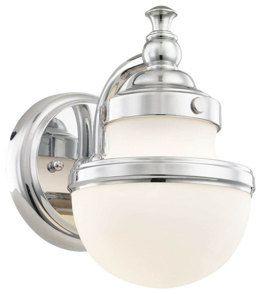 Livex Oldwick 1 Light 6" Bath Lighting, Polished Chrome