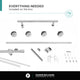 Frameless Shower Enclosure Sliding Shower Glass Door - Tempered Glass, Polished Chrome, 48"