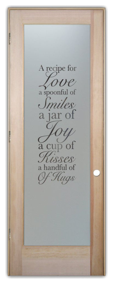 Pantry Door - Recipe for Love - Douglas Fir (stain grade) - 24" x 96" - Knob...