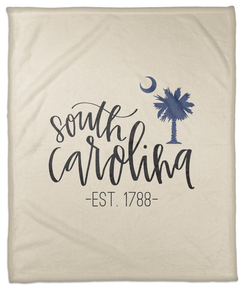 South Carolina Established 50x60 Coral Fleece Blanket