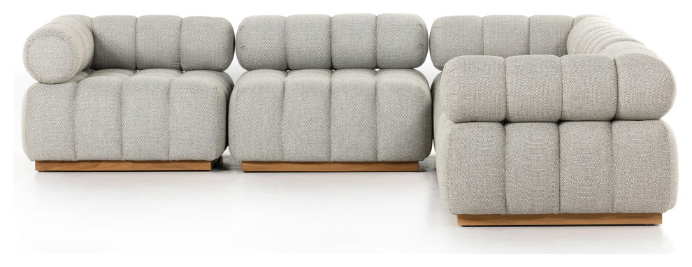 Roma Outdoor 5pc Sectional-Faye Ash