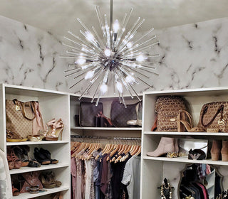 Maxim 28666 Polaris 16 Light 40"W Sputnik Chandelier - Polished Chrome / Clear