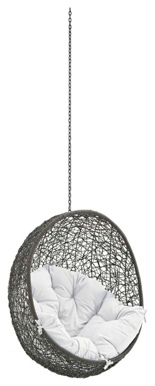 Gray White Hide Outdoor Patio Swing Chair Without Stand