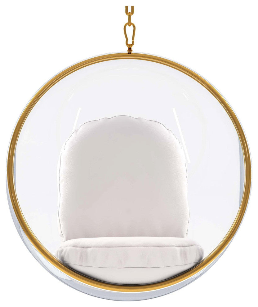 Hanging Bubble Chair, Gold