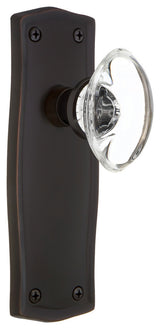 Prairie Plate Single Dummy Oval Clear Crystal Glass Knob