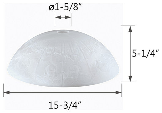 23129-11 Replacement Frosted Torchiere Lamp Glass(42mm) Shade