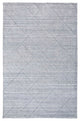 Weave & Wander Tatem Minimal Viscose Rug, Blue/Gray, 2' X 3'