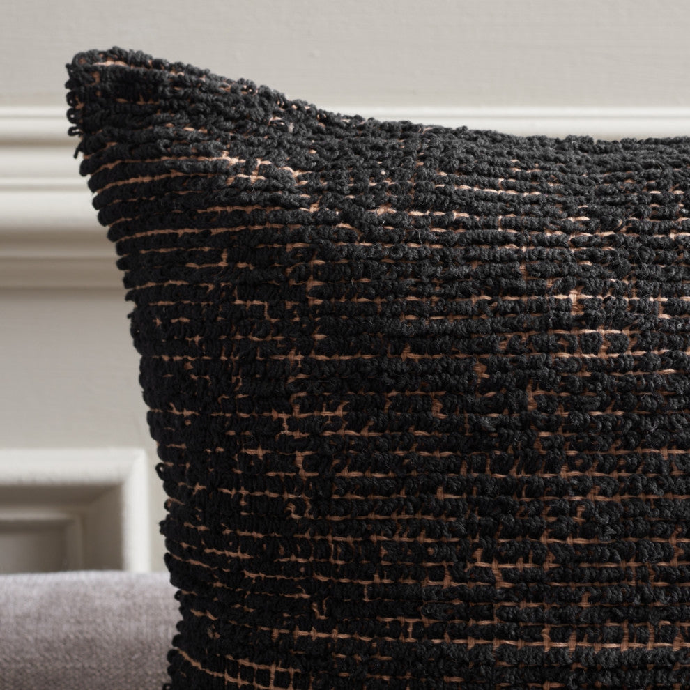 Safavieh Kailo Pillow, Black/Natural