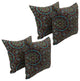 17" Square Polyester Outdoor Throw Pillows, Set of 4, Alden Starlight