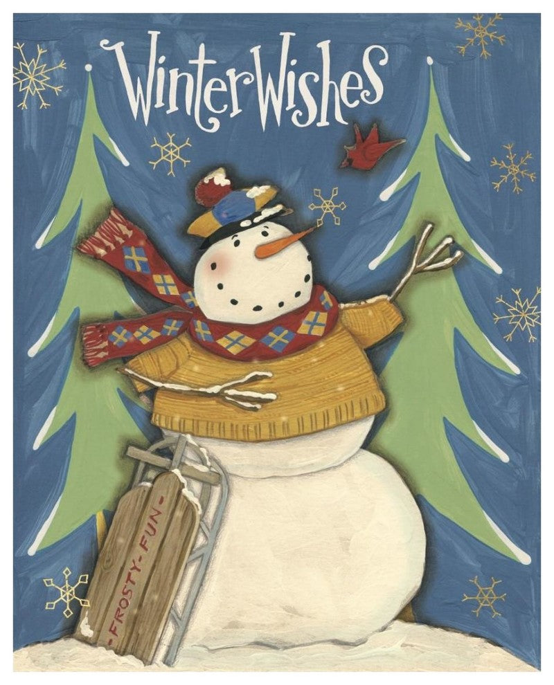 "Snowman Season I" Digital Paper Print by Anne Tavoletti, 24"x30"