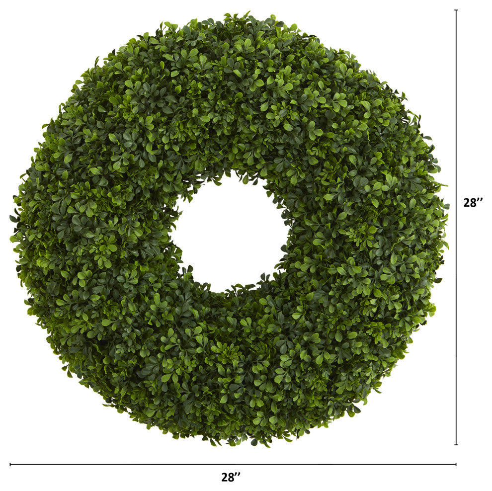 Nearly Natural 28ï¿½ Boxwood Artificial Wreath