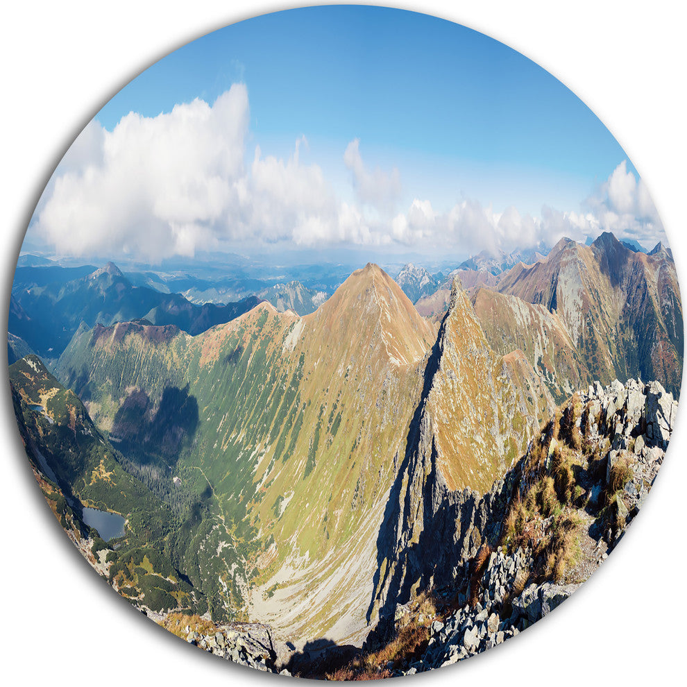 Ostry Rohac And Volovec At Tatras, Landscape Round Wall Art, 11"