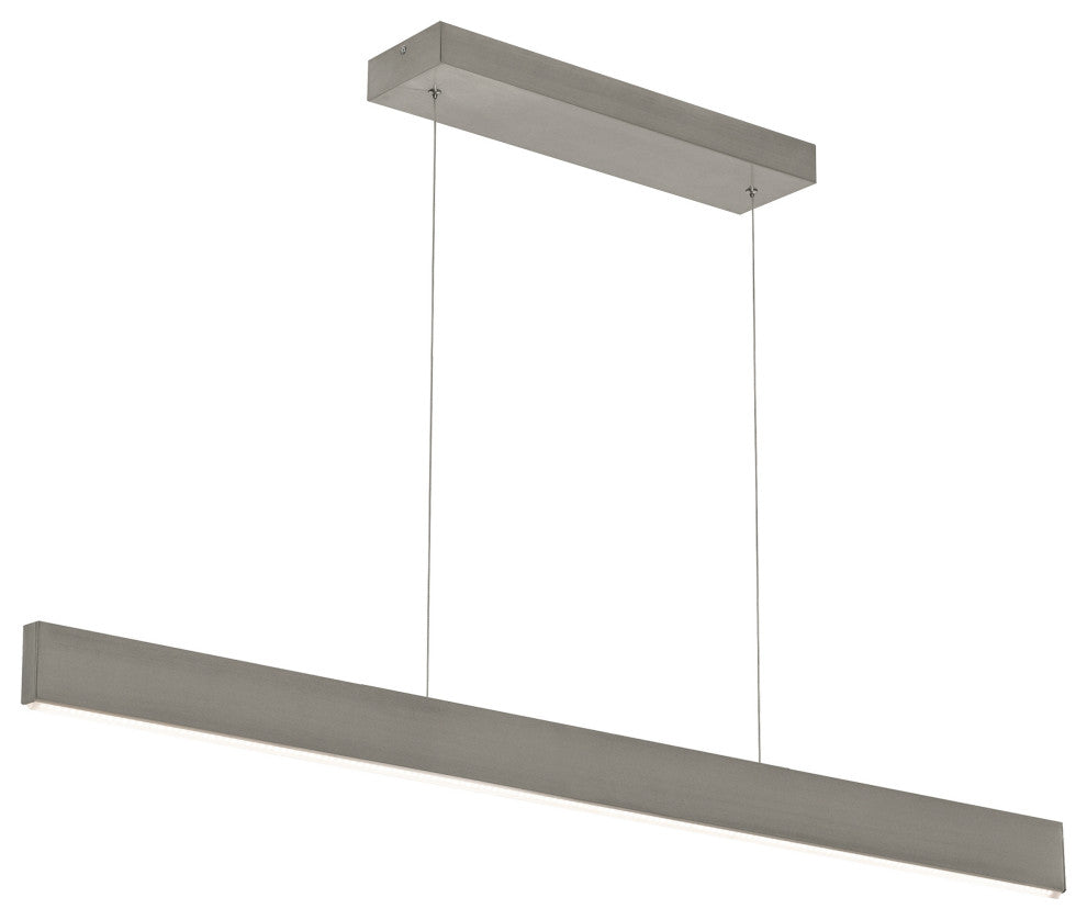 Stealth 46" Linear LED Pendant, Satin Nickel, 120-277V