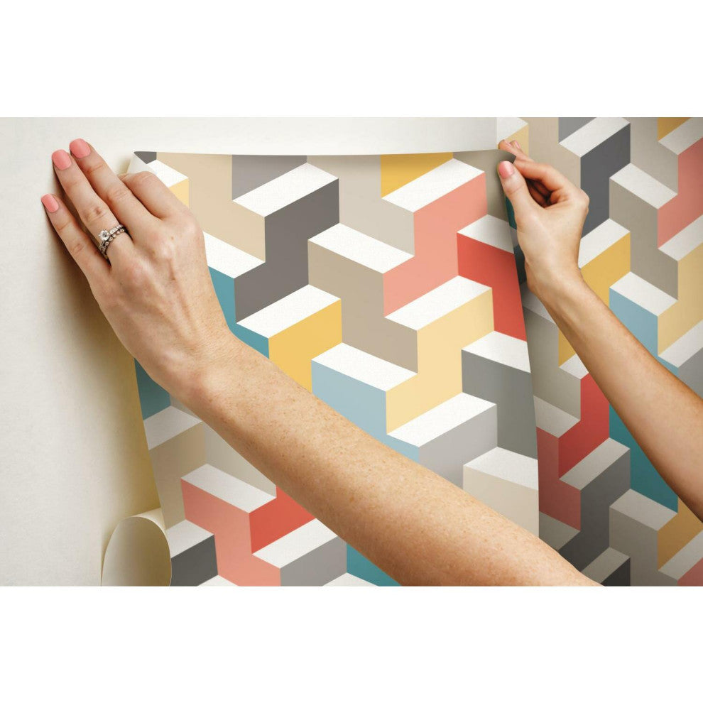 3D Steps Peel and Stick Wallpaper