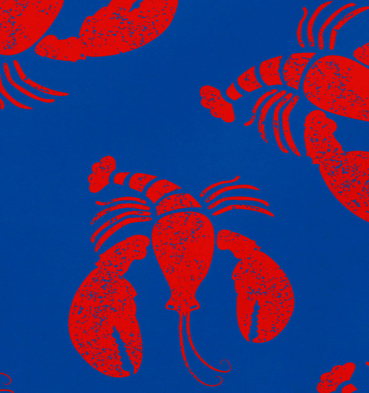 18"x14" Lobster Fest, Animal Print Placemat, Blue, Set of 4