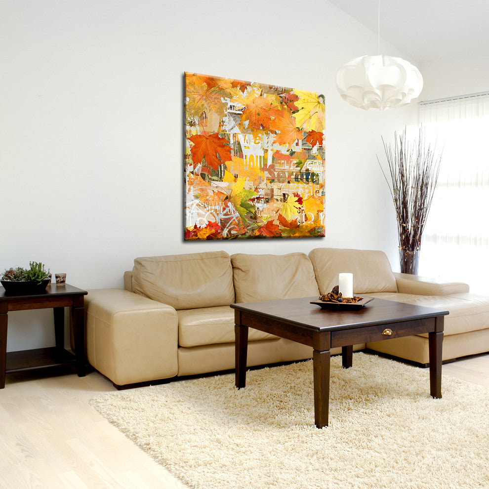 Fall Ink XI, Canvas Wall Art, 16"x16"
