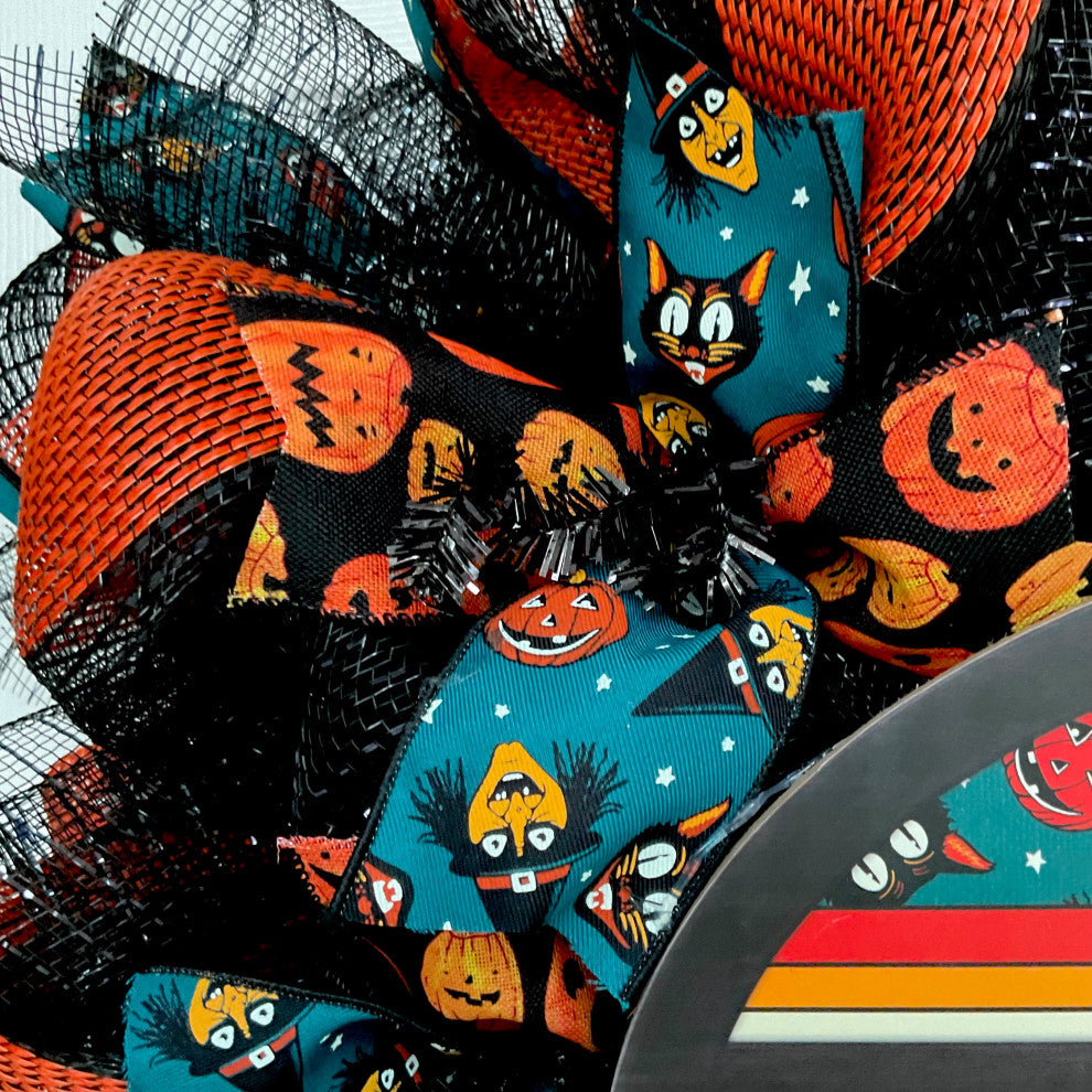Happy Halloween Old Fashioned Handmade Wreath