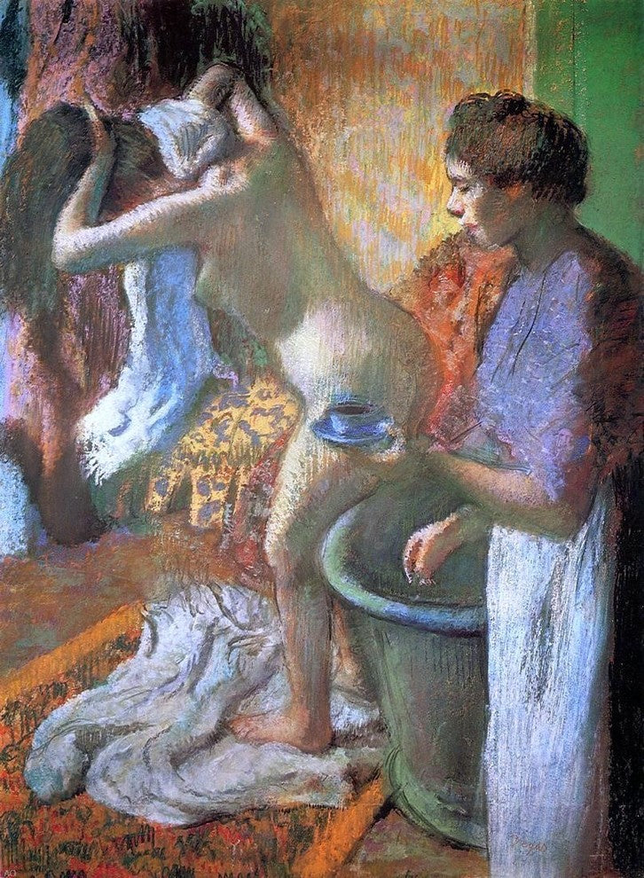 Edgar Degas The Cup of Tea (also known as Breakfast After Bathing) Canvas Wrap