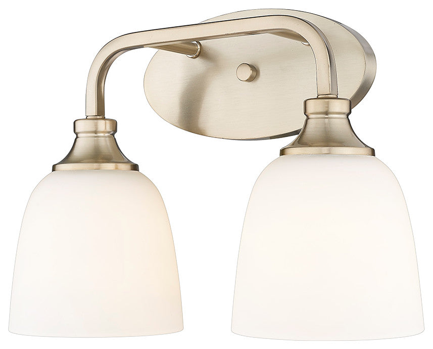 Alberta 2 Light 15" Modern Gold Bathroom Vanity Light