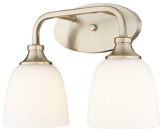 Alberta 2 Light 15" Modern Gold Bathroom Vanity Light