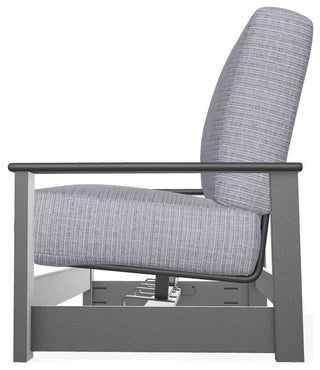 Leeward Deep Seat Outdoor Loveseat with Hidden Motion, Proven Ash/Graphite