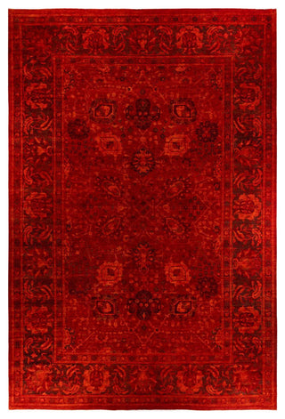 Overdyed, One-of-a-Kind Hand-Knotted Area Rug Red, 11'10"x17'10"