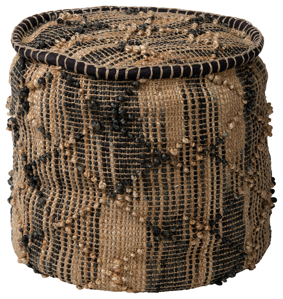 Handwoven Pouf, Riley