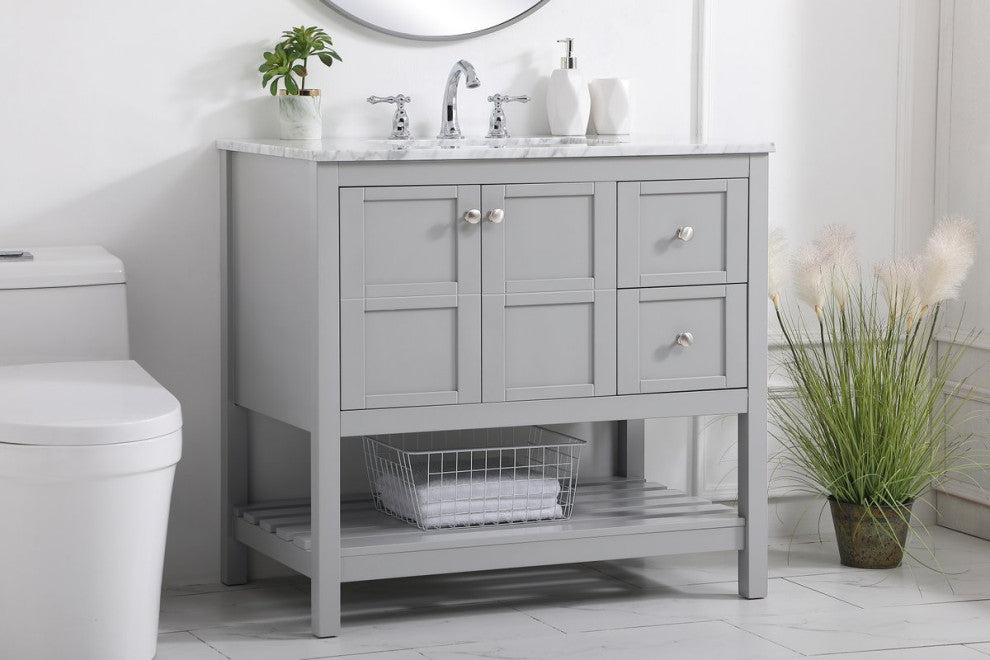 Elegant VF16536GR 36"Single Bathroom Vanity, Gray