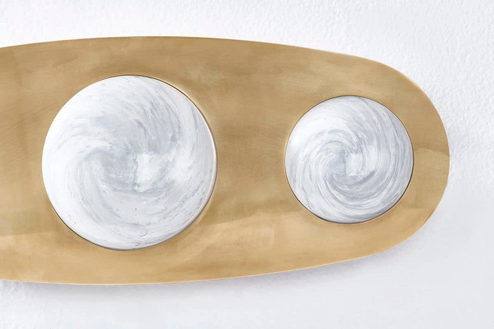 Corbett Lighting 472-03 Bezel 18" Tall 2700K LED Wall Sconce - Vintage Brass