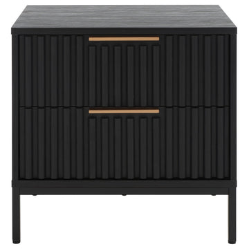 Safavieh Lylia 2 Drawer Nightstand, Black