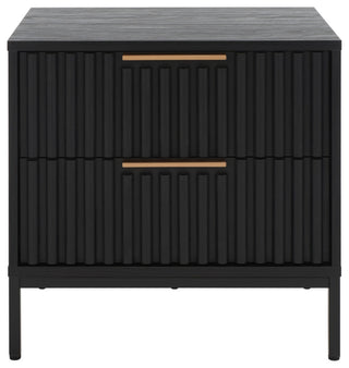 Safavieh Lylia 2 Drawer Nightstand, Black