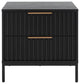 Safavieh Lylia 2 Drawer Nightstand, Black