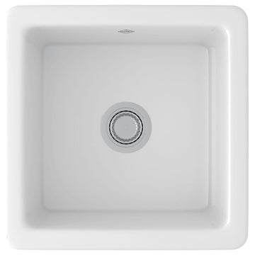 Shaws RC1818 Shaker 18-1/8" Undermount Single Basin Fireclay - White