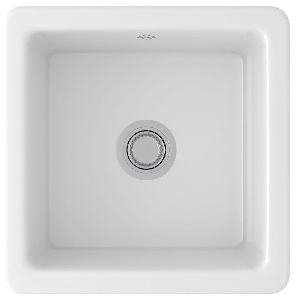 Shaws RC1818 Shaker 18-1/8" Undermount Single Basin Fireclay - White