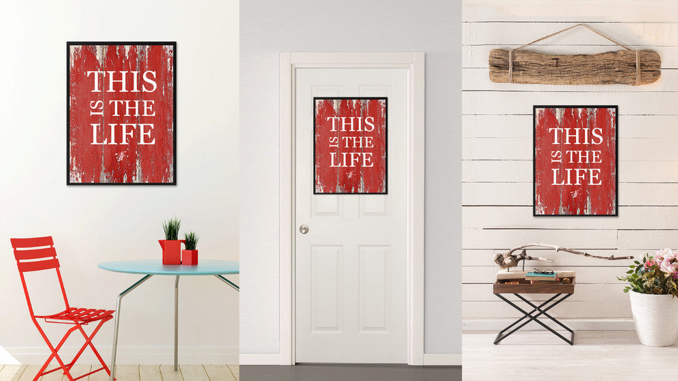 This Is The Life Inspirational, Canvas, Picture Frame, 28"X37"