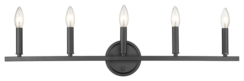 Sawyer 5-Light Matte Black Vanity