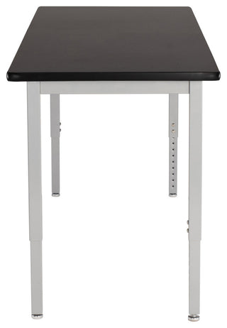 NPS Steel Height Adjustable Science Lab Table, 30 X 60, HPL Top, Grey
