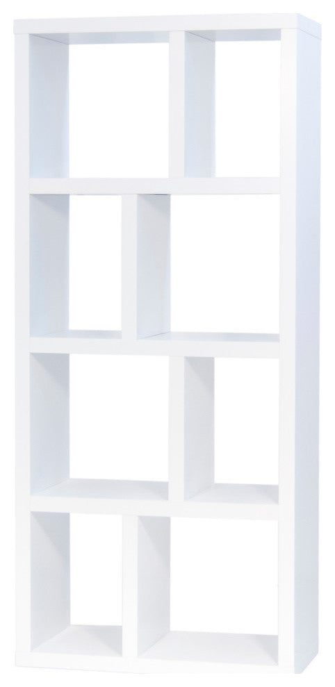 Berlin 4 Levels Bookcase, 70 cm., Pure White