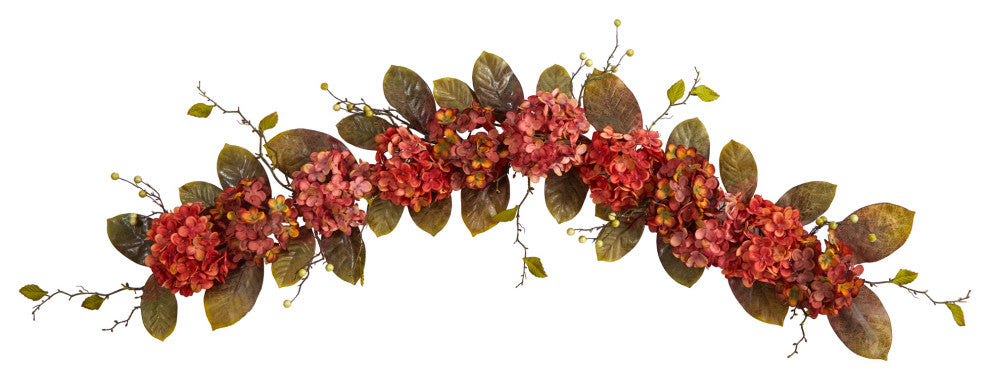 6' Fall Hydrangea and Berry Artificial Autumn Garland