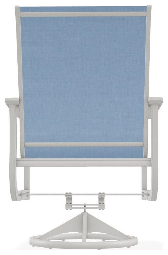 St. Catherine Sling Outdoor Swivel Rocker, Sky/Snow