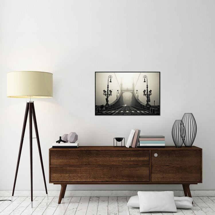 "The Bridge" Framed Canvas Giclee by Arminmarten, 37x25"