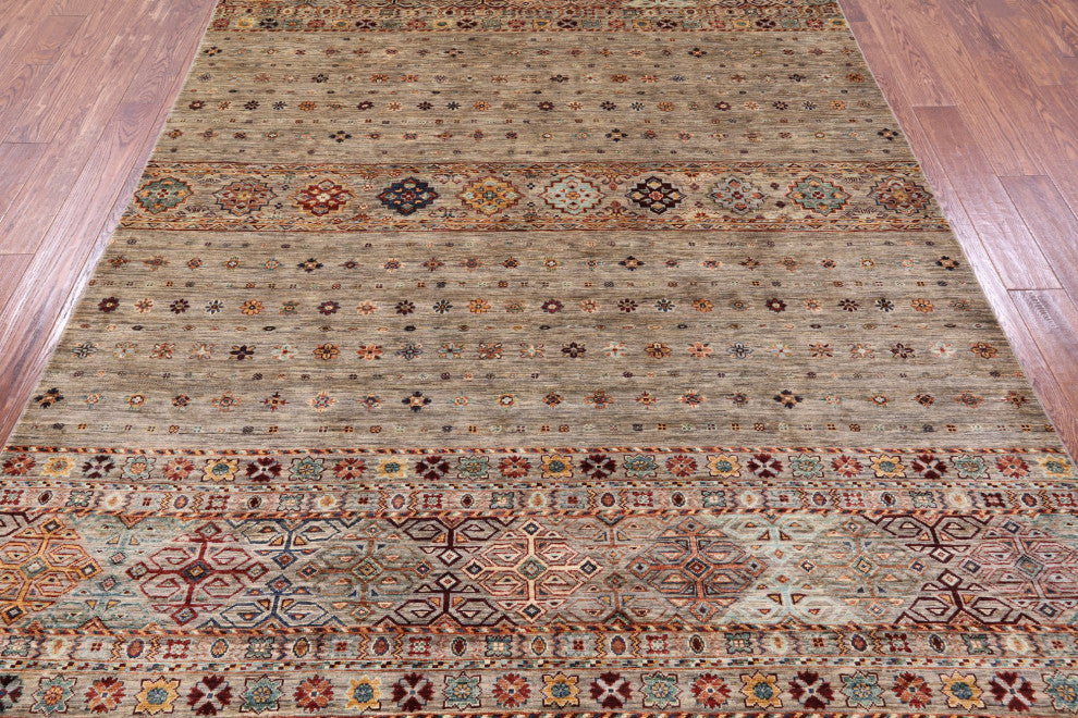 6' 9" X 9' 5" Khorjin Super Kazak Hand Knotted Wool Rug - Q12370