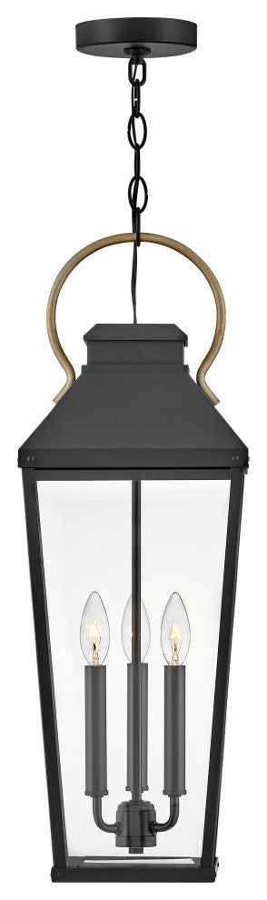 Dawson LED Hanging Lantern, Black