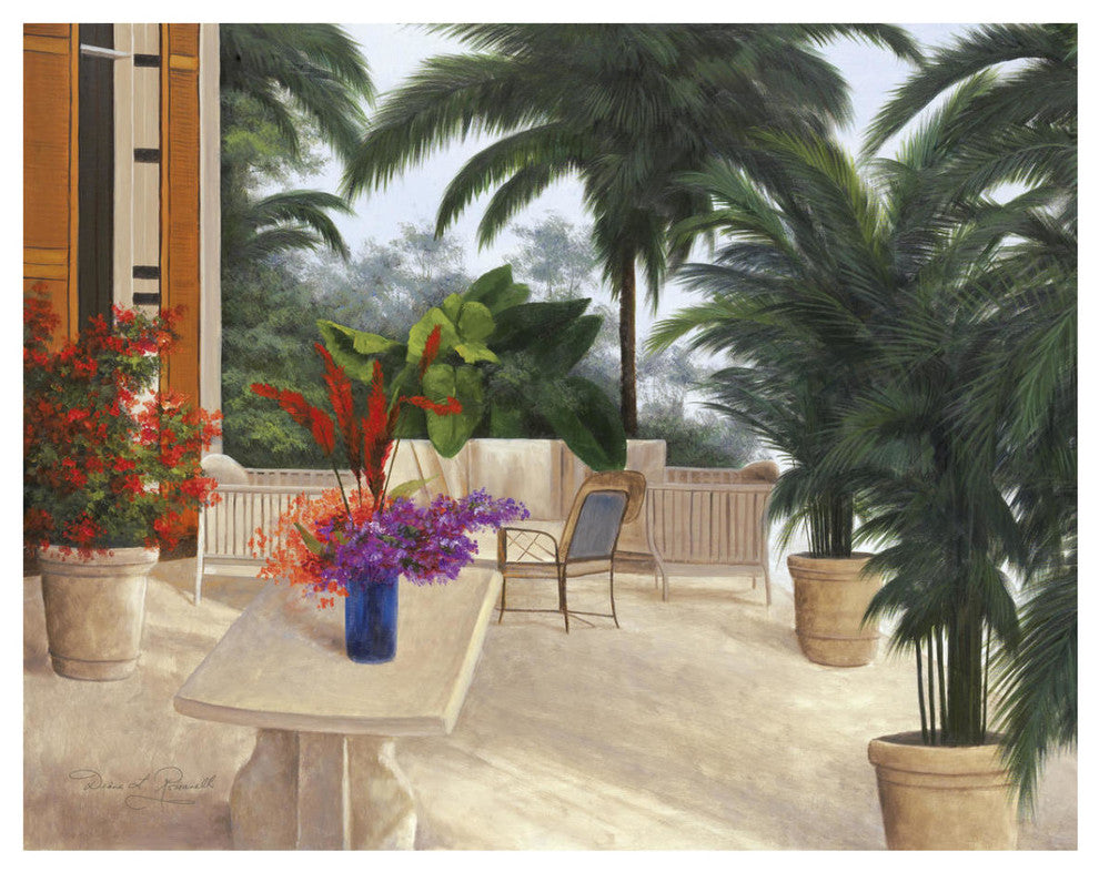 "Private Patio" Digital Paper Print by Diane Romanello, 18"x14"